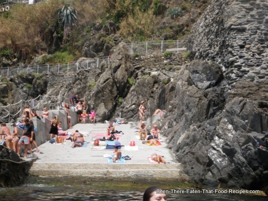 Sunbathing at Manarola-Cinque Terre-Italy